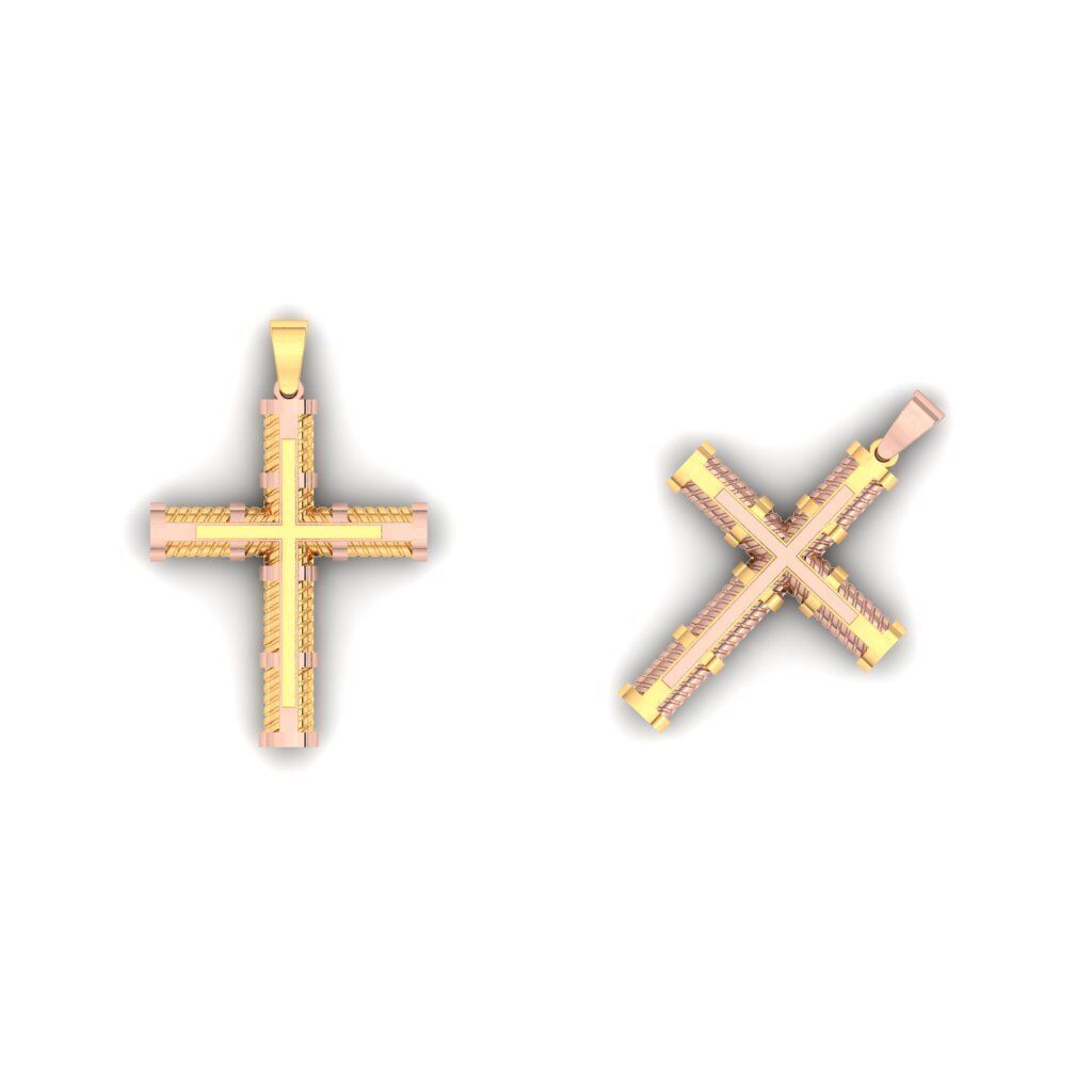120 Cross Pendant 3d Model stl file  3D print model_84