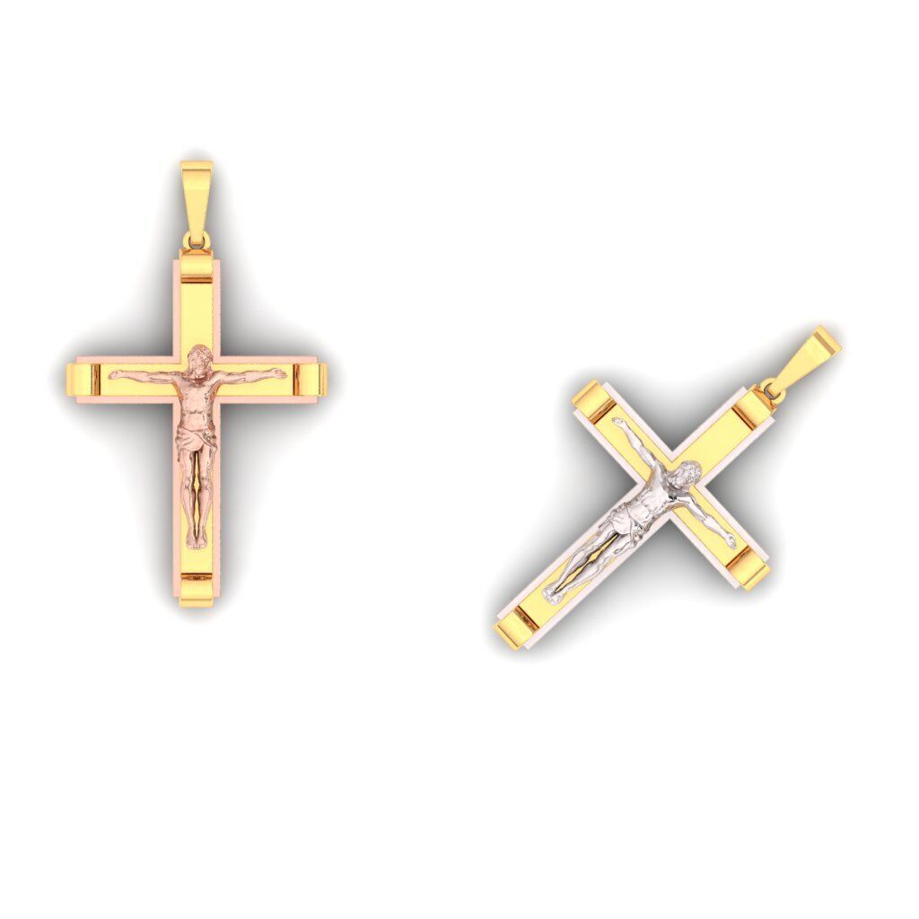 120 Cross Pendant 3d Model stl file  3D print model_43