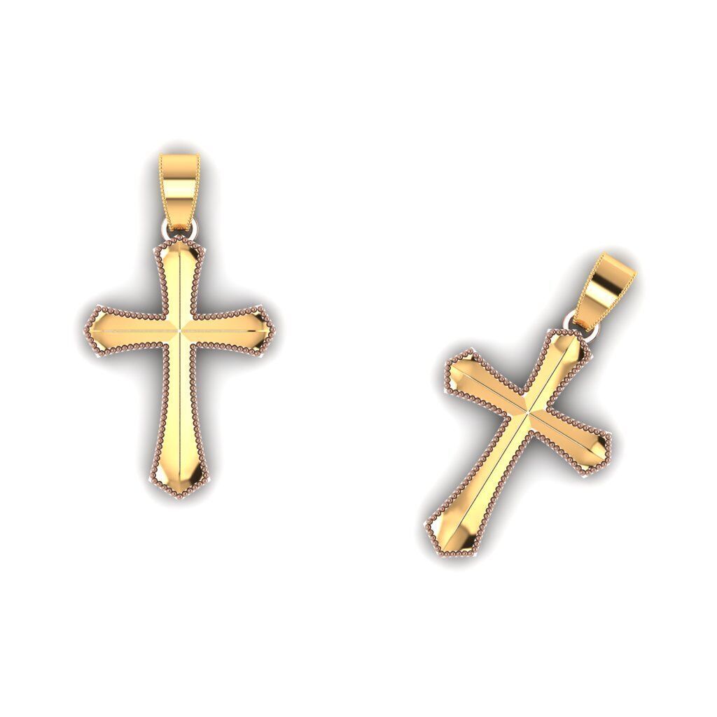 120 Cross Pendant 3d Model stl file  3D print model_24