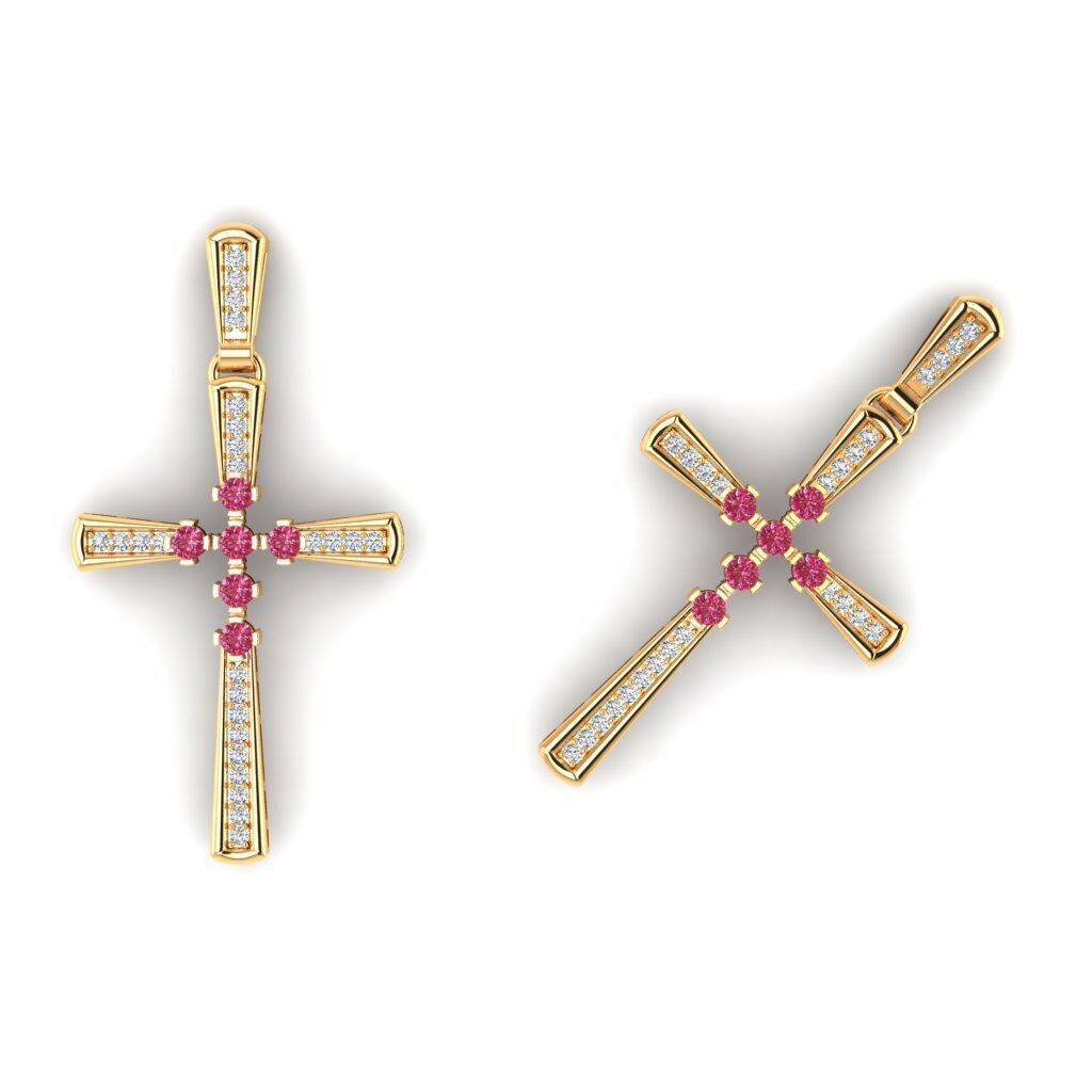 120 Cross Pendant 3d Model stl file  3D print model_12