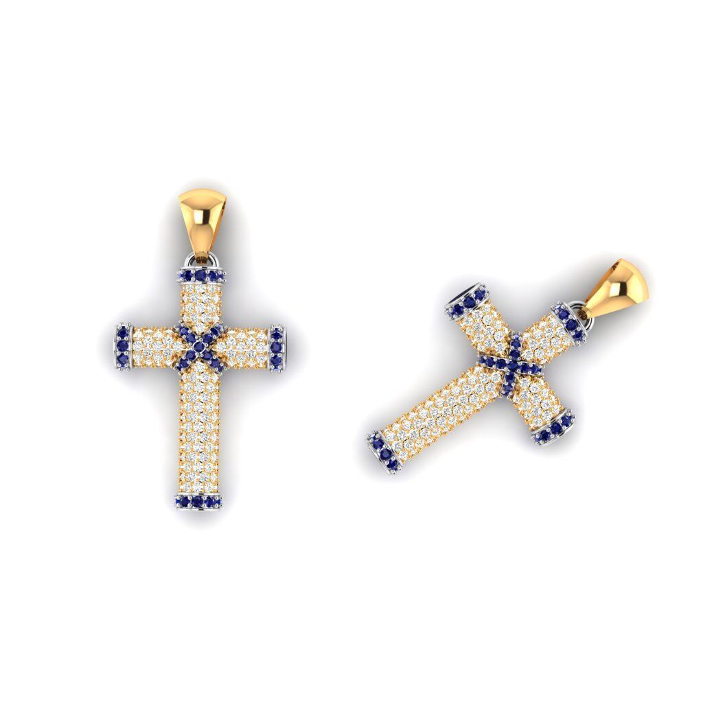 120 Cross Pendant 3d Model stl file  3D print model_11