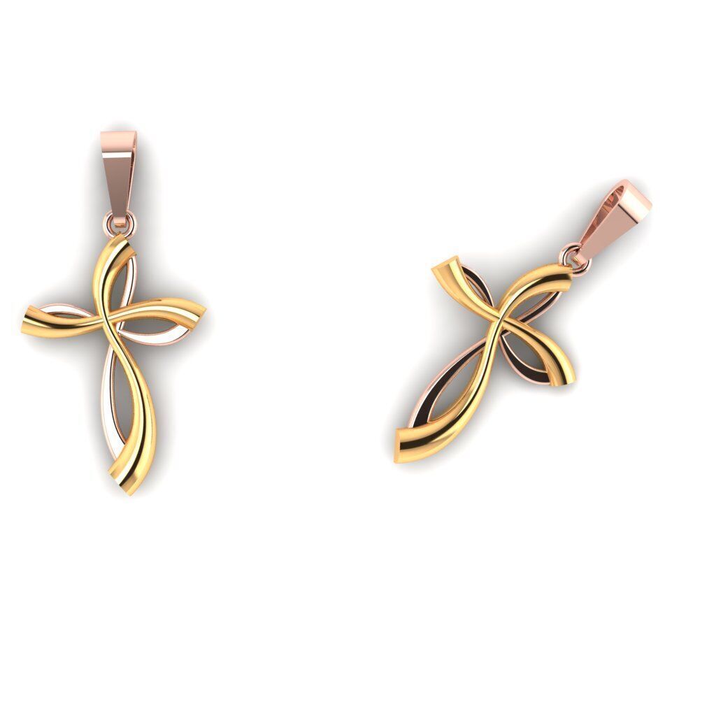 120 Cross Pendant 3d Model stl file  3D print model_42