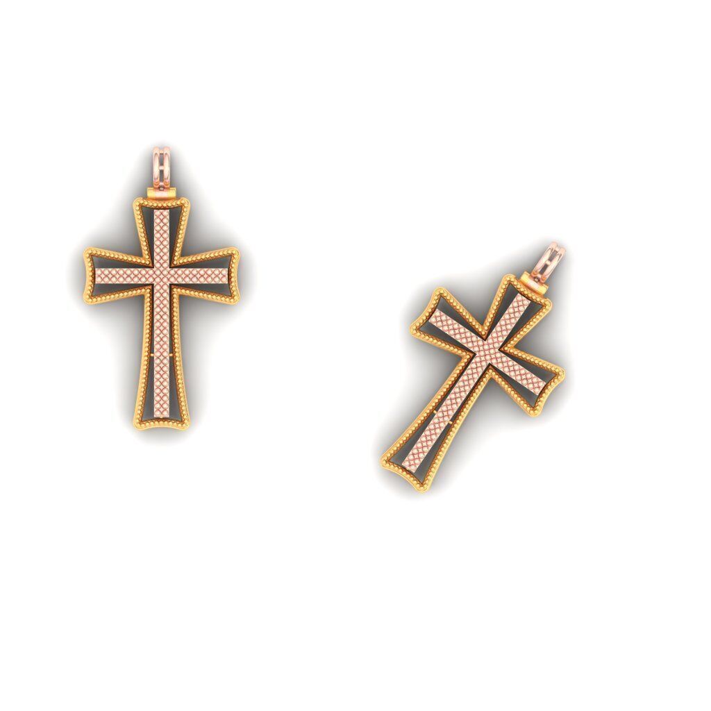120 Cross Pendant 3d Model stl file  3D print model_22