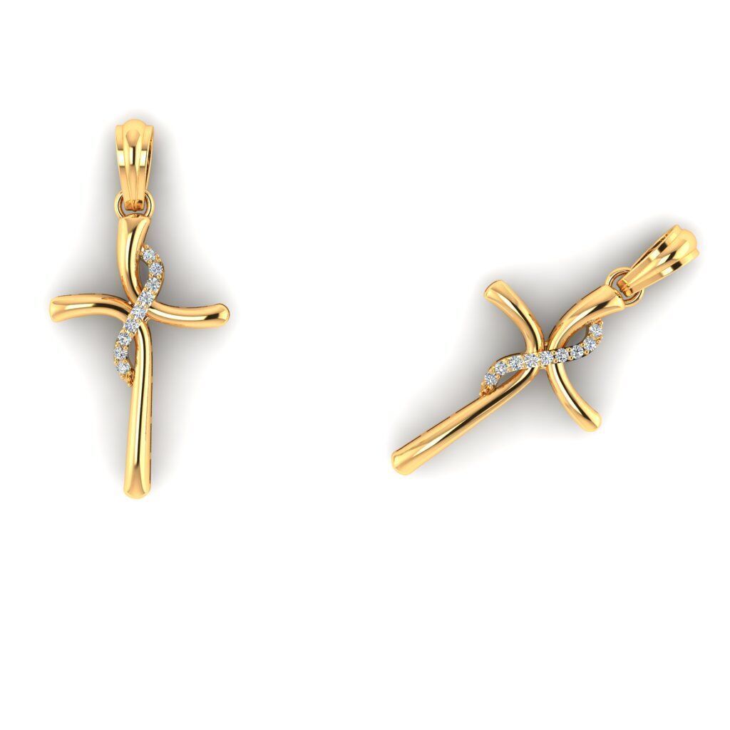 120 Cross Pendant 3d Model stl file  3D print model_63
