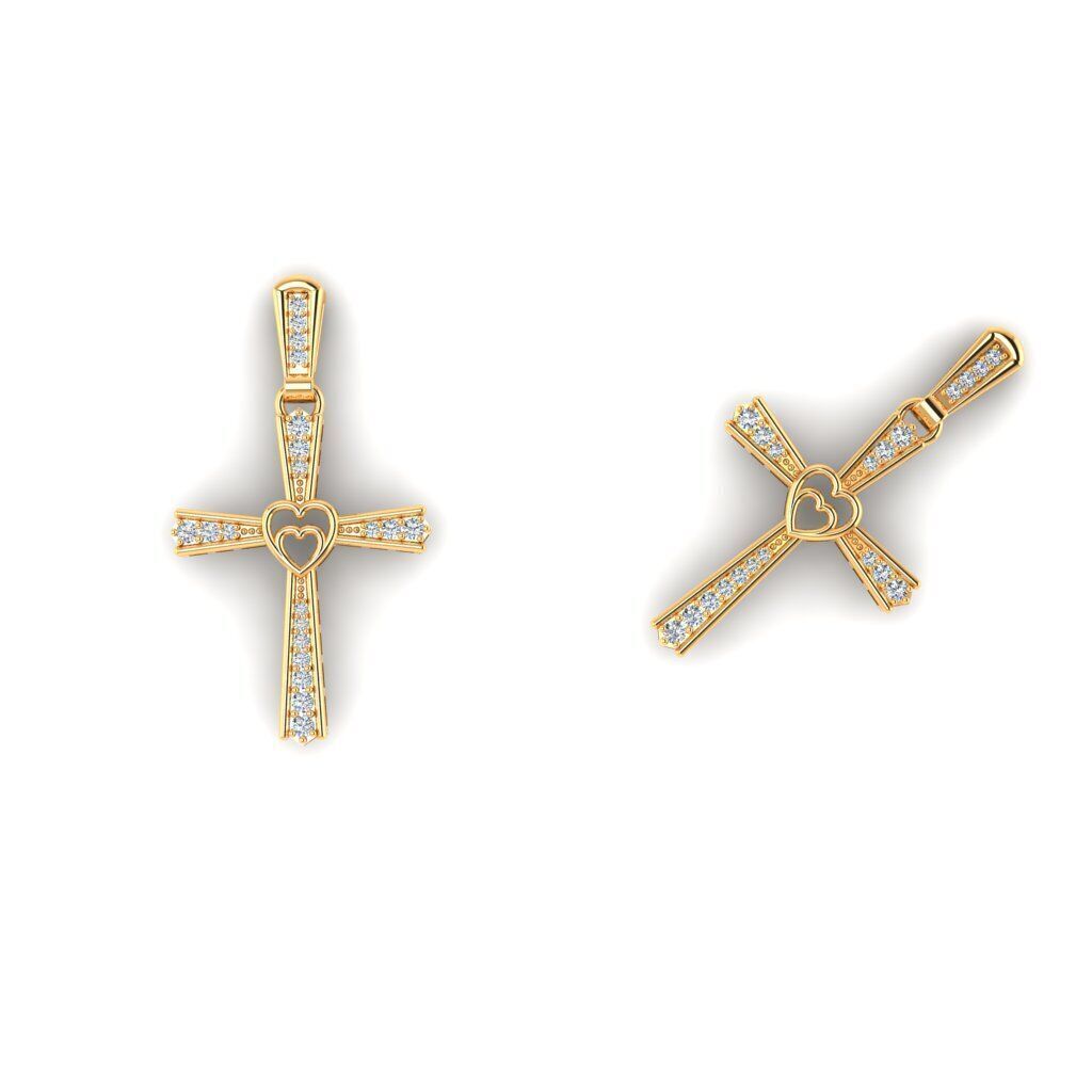 120 Cross Pendant 3d Model stl file  3D print model_55