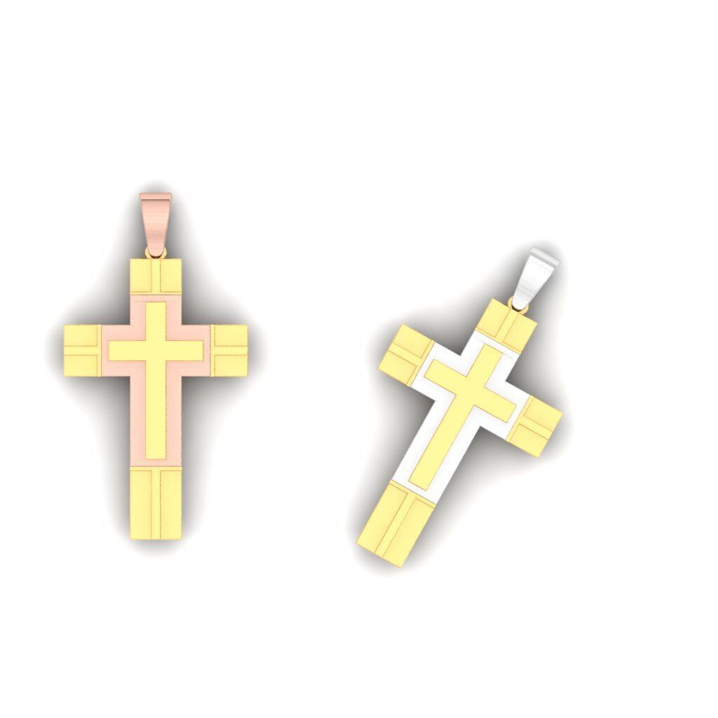 120 Cross Pendant 3d Model stl file  3D print model_66