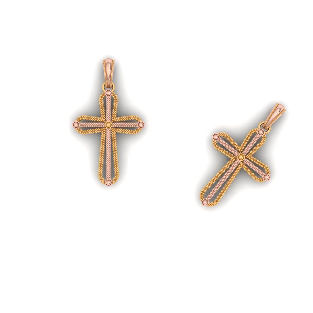 120 Cross Pendant 3d Model stl file  3D print model_36