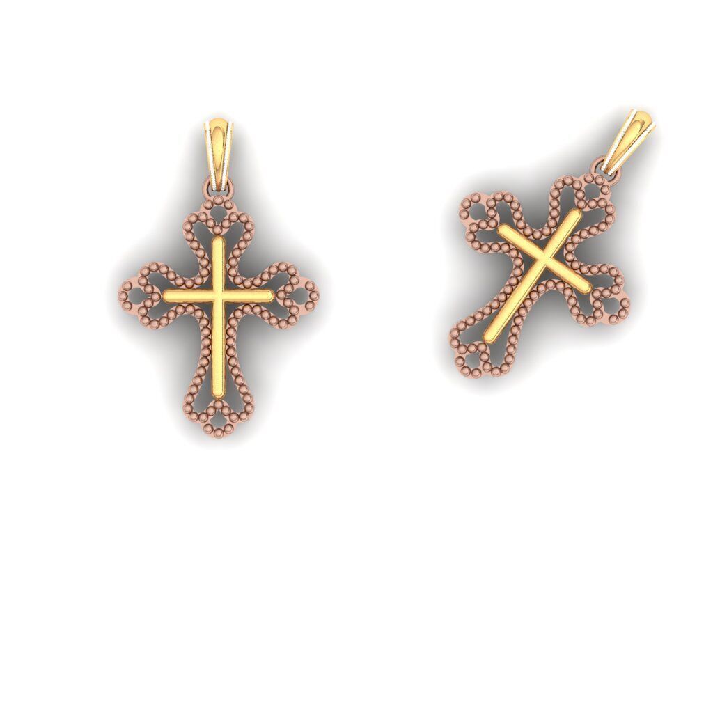 120 Cross Pendant 3d Model stl file  3D print model_14