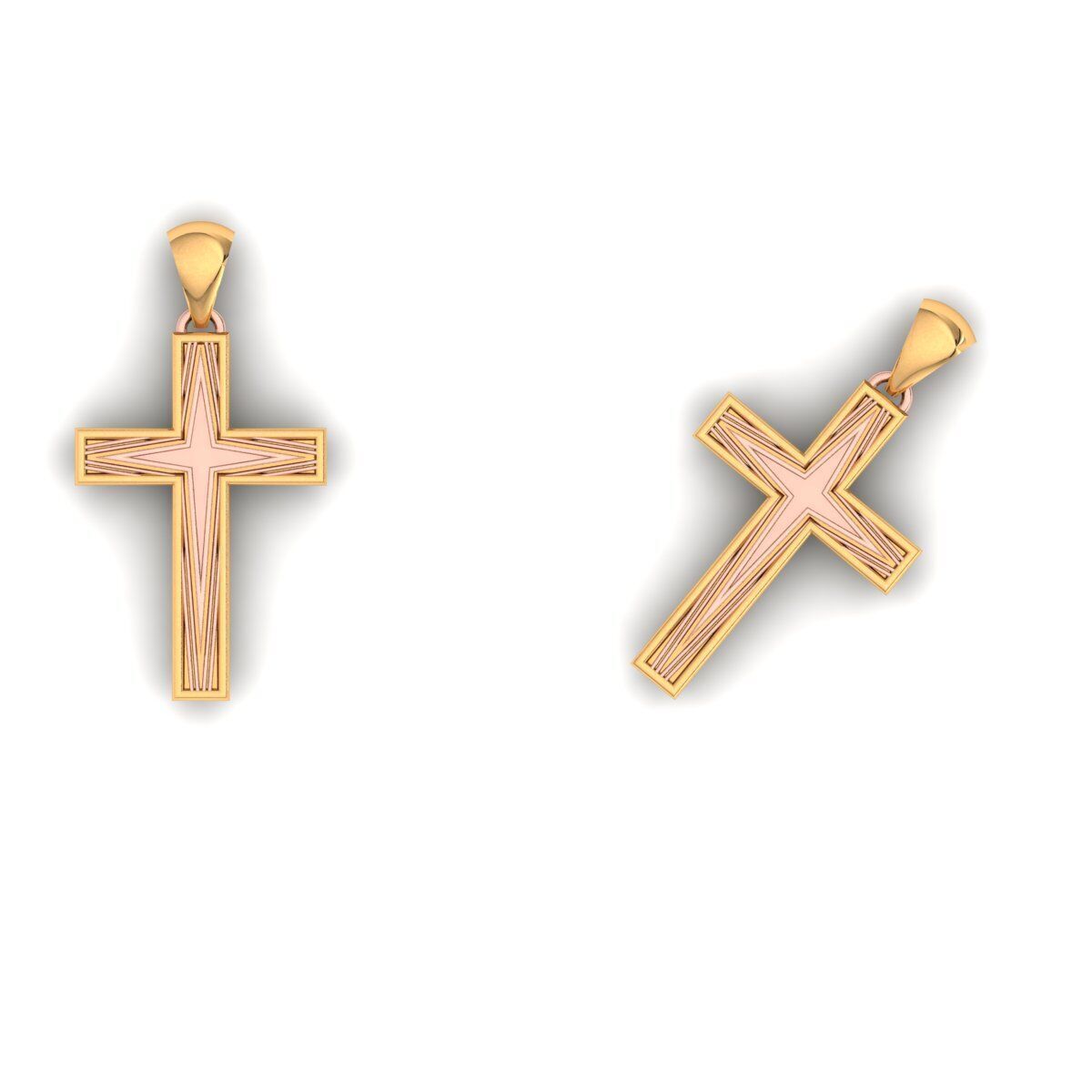 120 Cross Pendant 3d Model stl file  3D print model_8