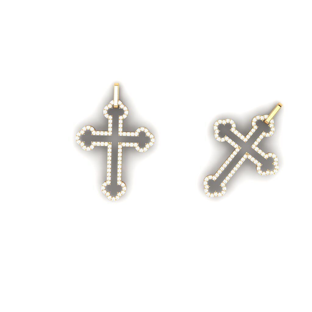 120 Cross Pendant 3d Model stl file  3D print model_51