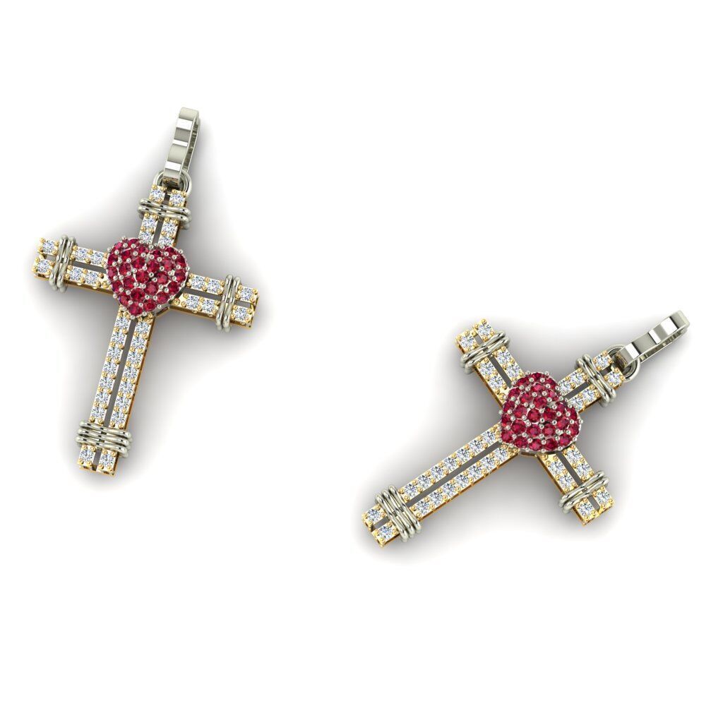 120 Cross Pendant 3d Model stl file  3D print model_9