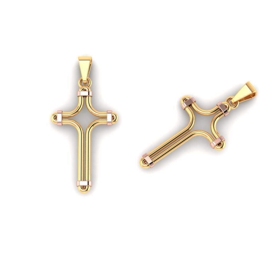 120 Cross Pendant 3d Model stl file  3D print model_59