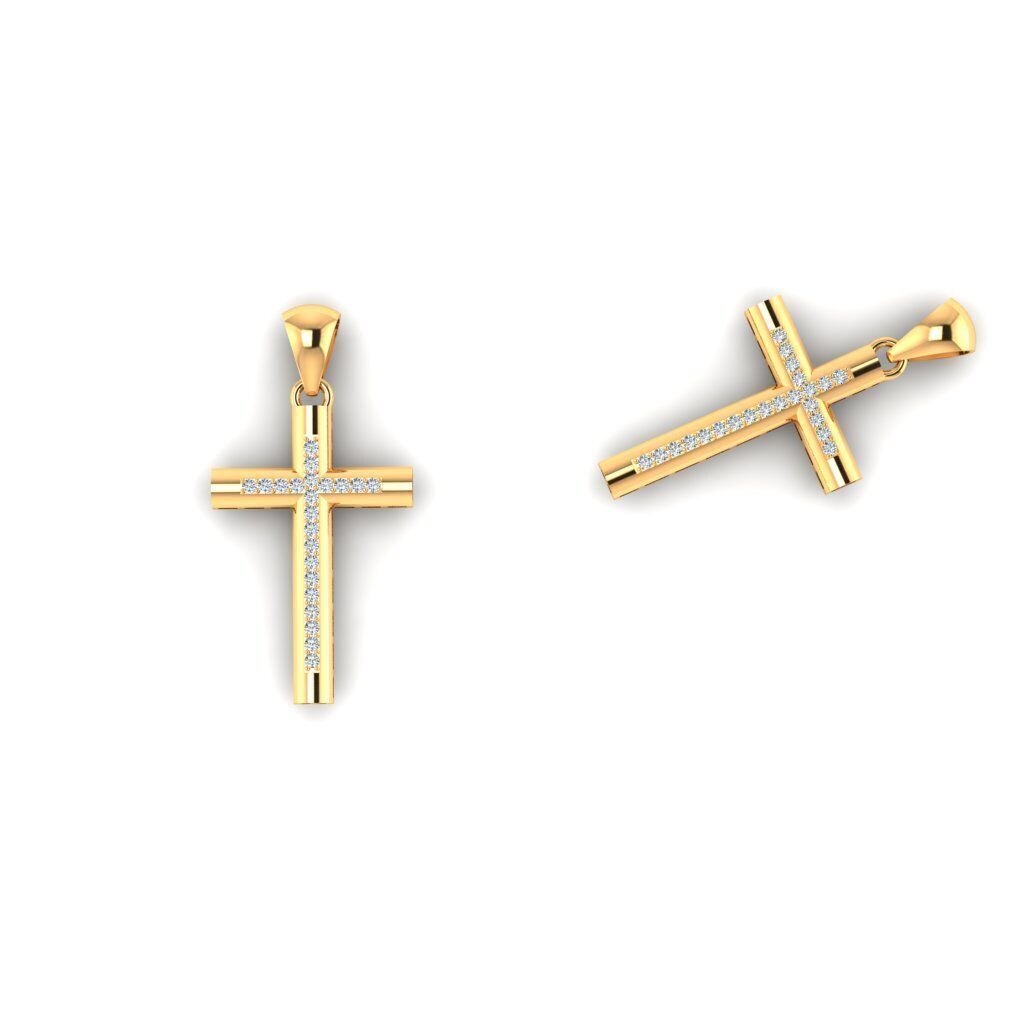 120 Cross Pendant 3d Model stl file  3D print model_78
