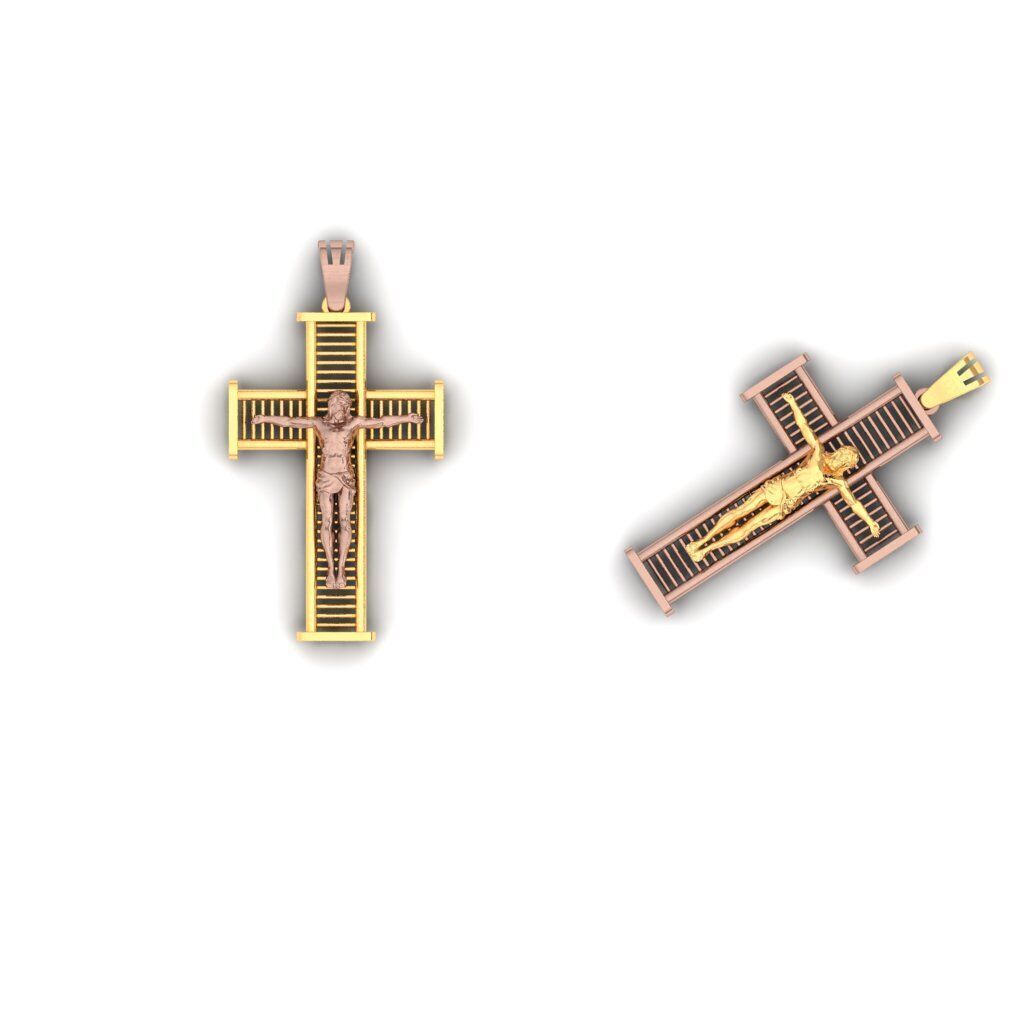 120 Cross Pendant 3d Model stl file  3D print model_56
