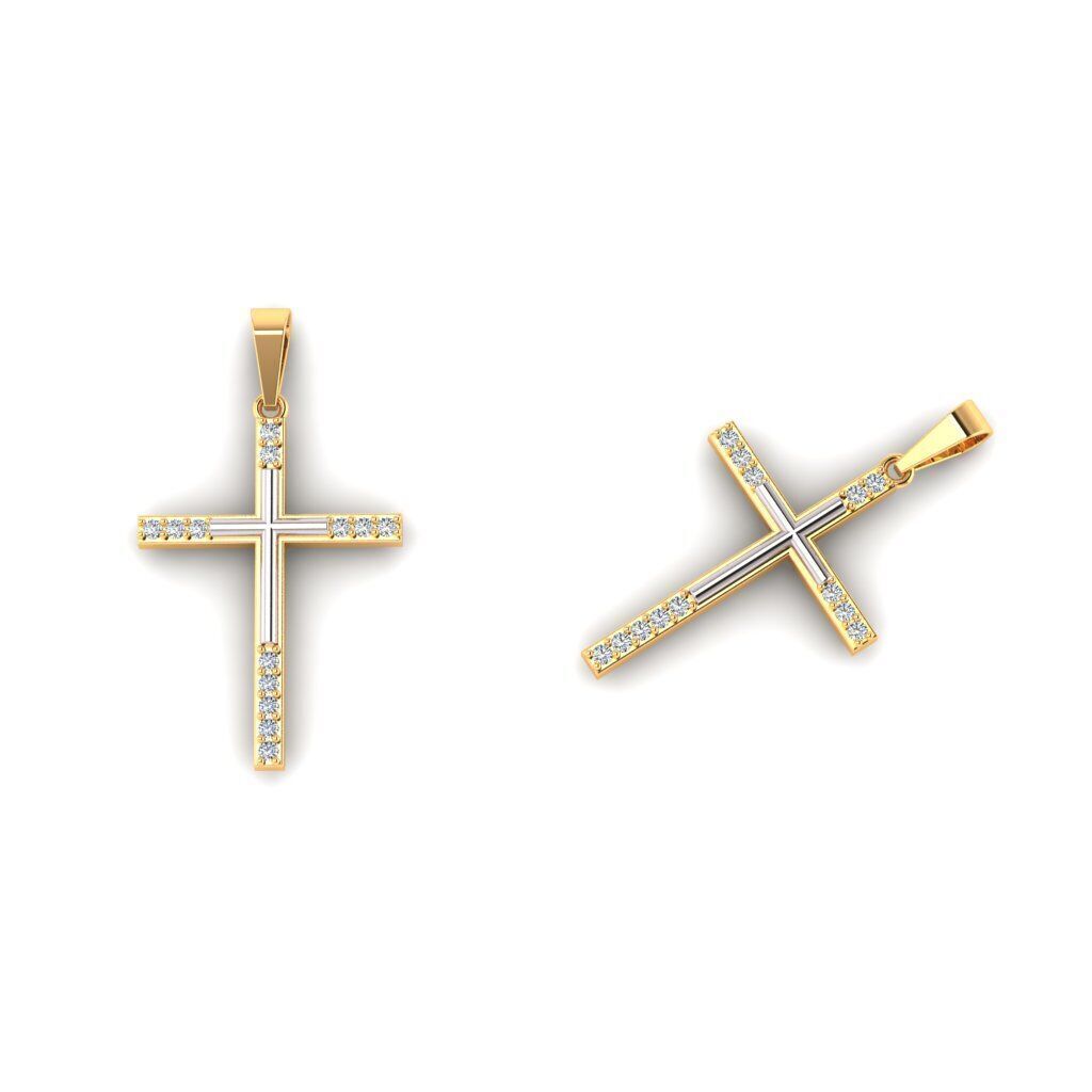 120 Cross Pendant 3d Model stl file  3D print model_73