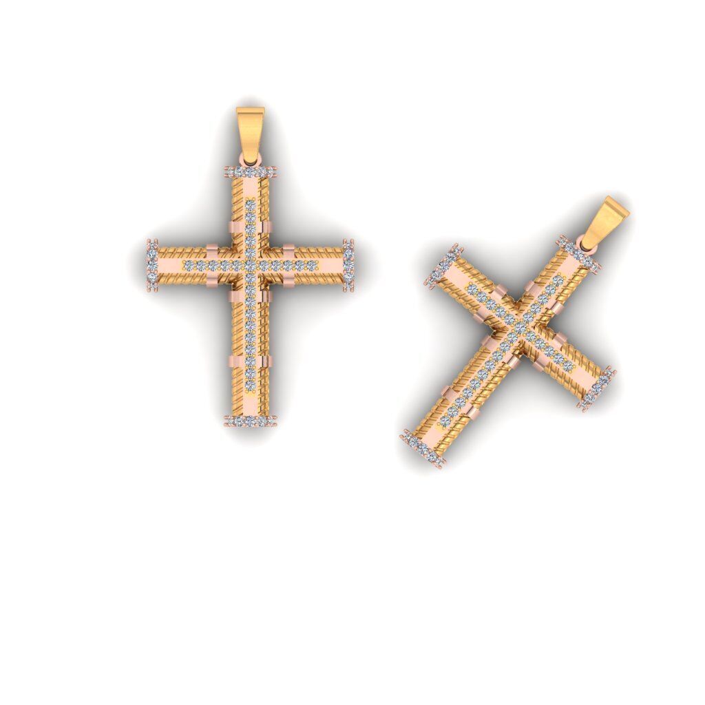 120 Cross Pendant 3d Model stl file  3D print model_20