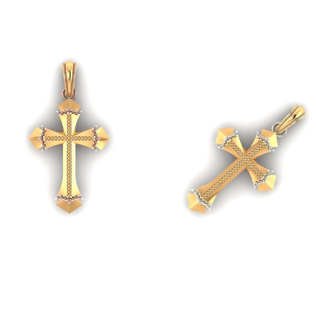 120 Cross Pendant 3d Model stl file  3D print model_48