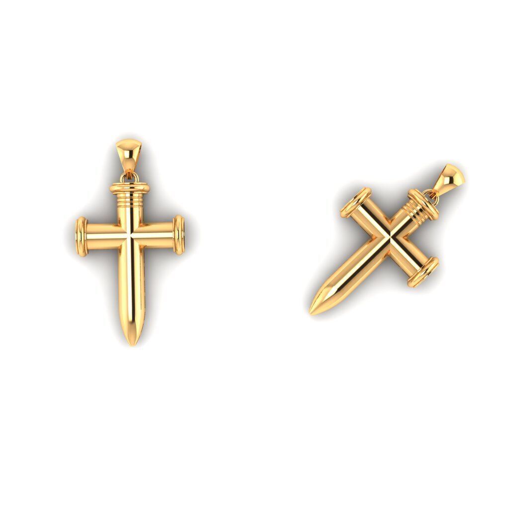 120 Cross Pendant 3d Model stl file  3D print model_92