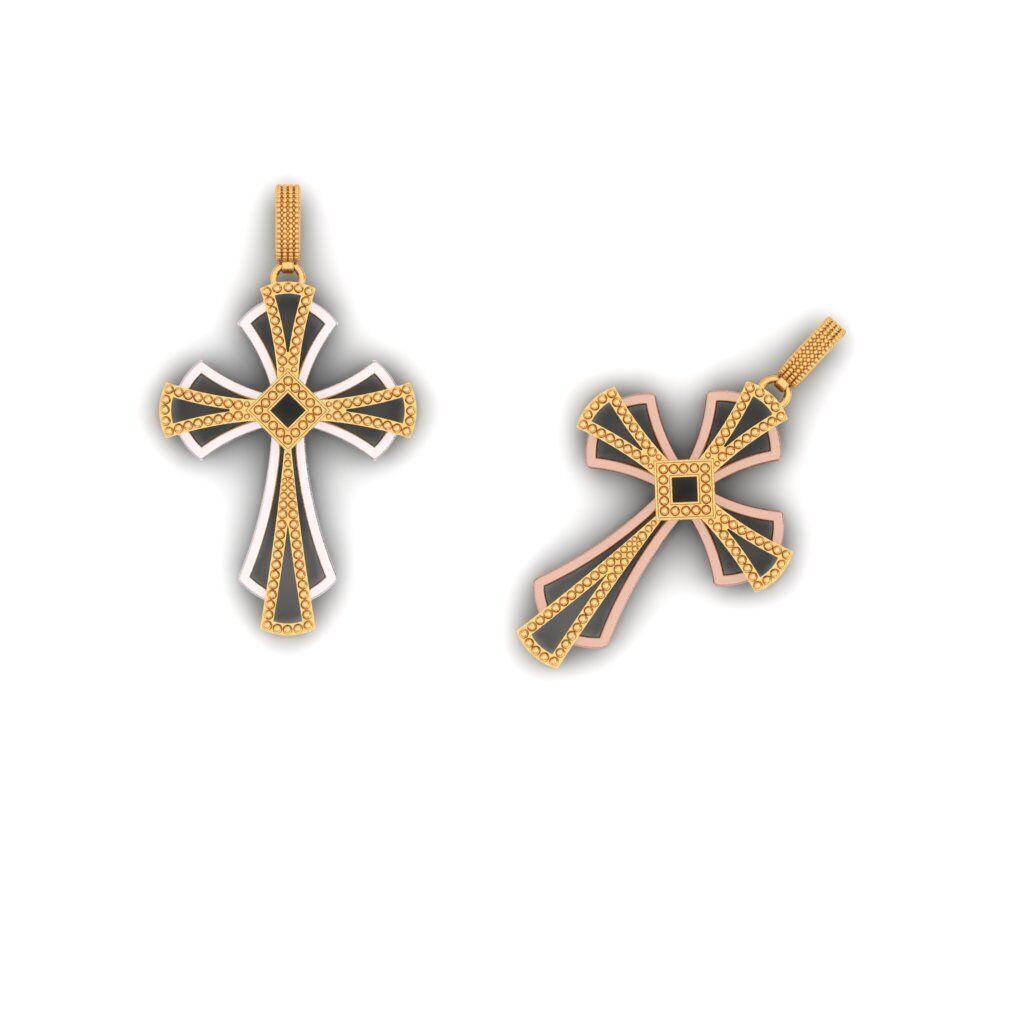 120 Cross Pendant 3d Model stl file  3D print model_23