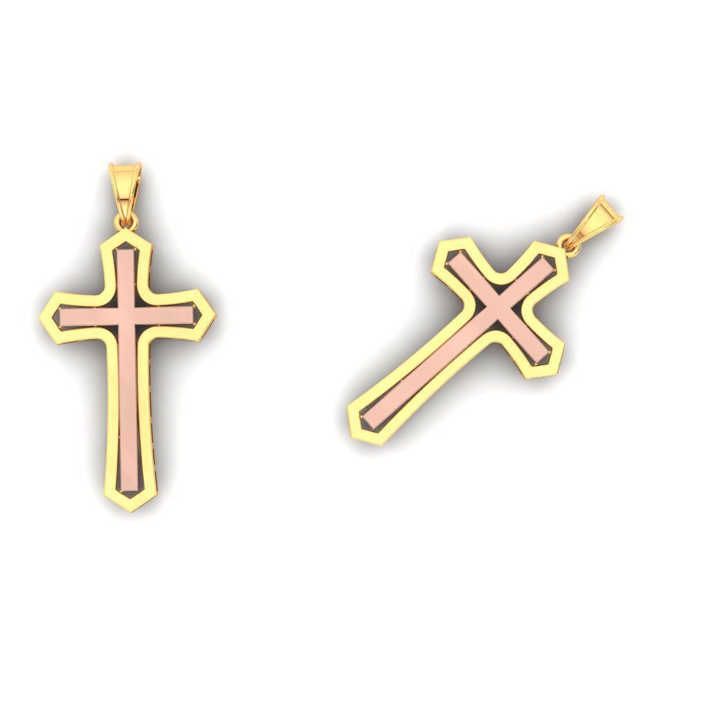 120 Cross Pendant 3d Model stl file  3D print model_75