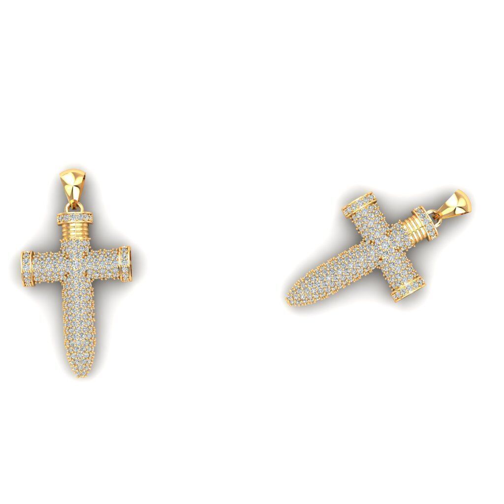 120 Cross Pendant 3d Model stl file  3D print model_28