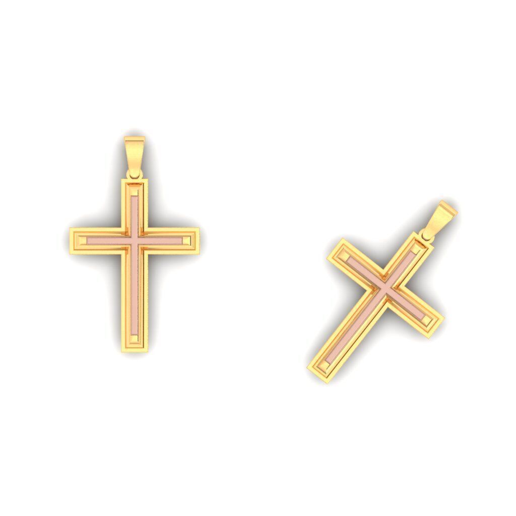 120 Cross Pendant 3d Model stl file  3D print model_85