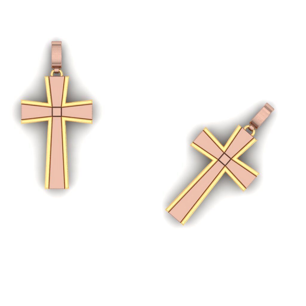 120 Cross Pendant 3d Model stl file  3D print model_46