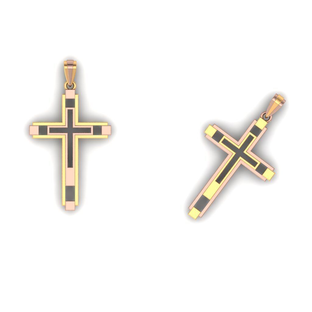 120 Cross Pendant 3d Model stl file  3D print model_58