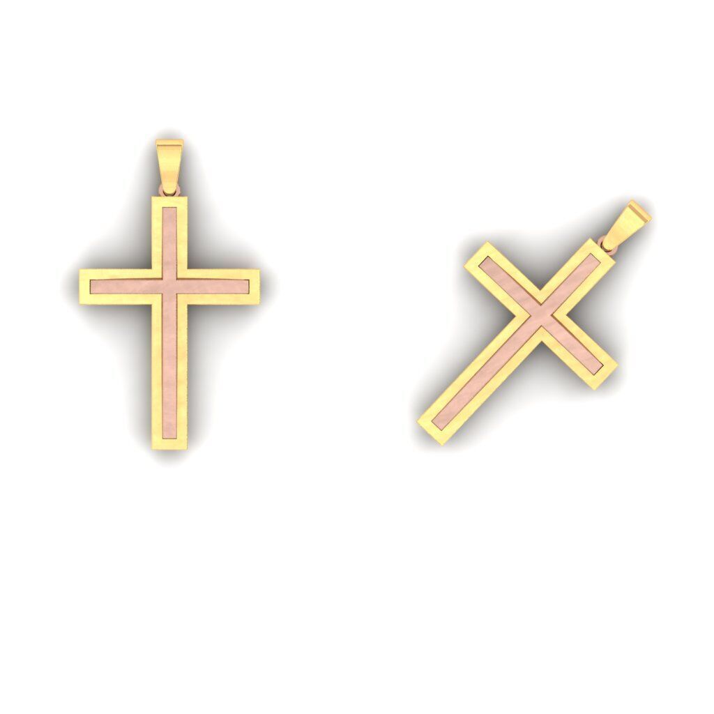 120 Cross Pendant 3d Model stl file  3D print model_86