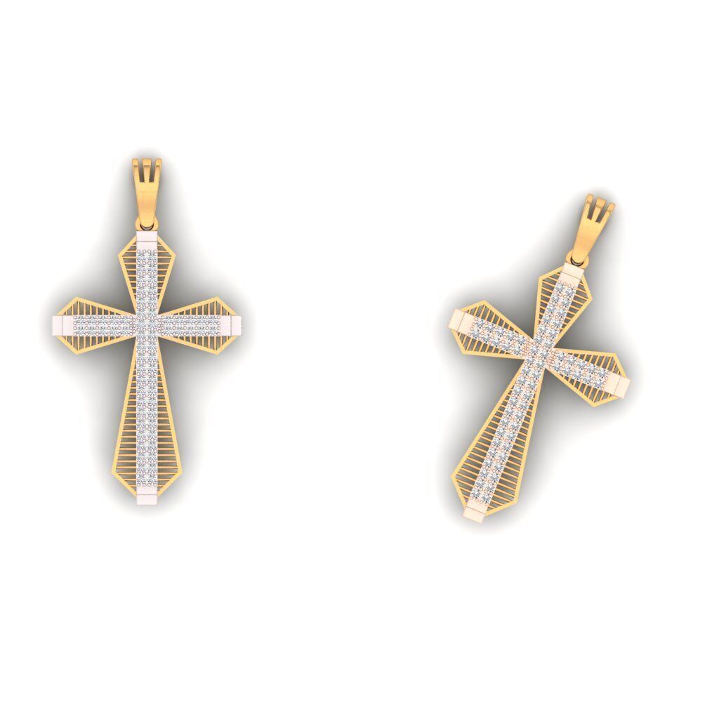 120 Cross Pendant 3d Model stl file  3D print model_16