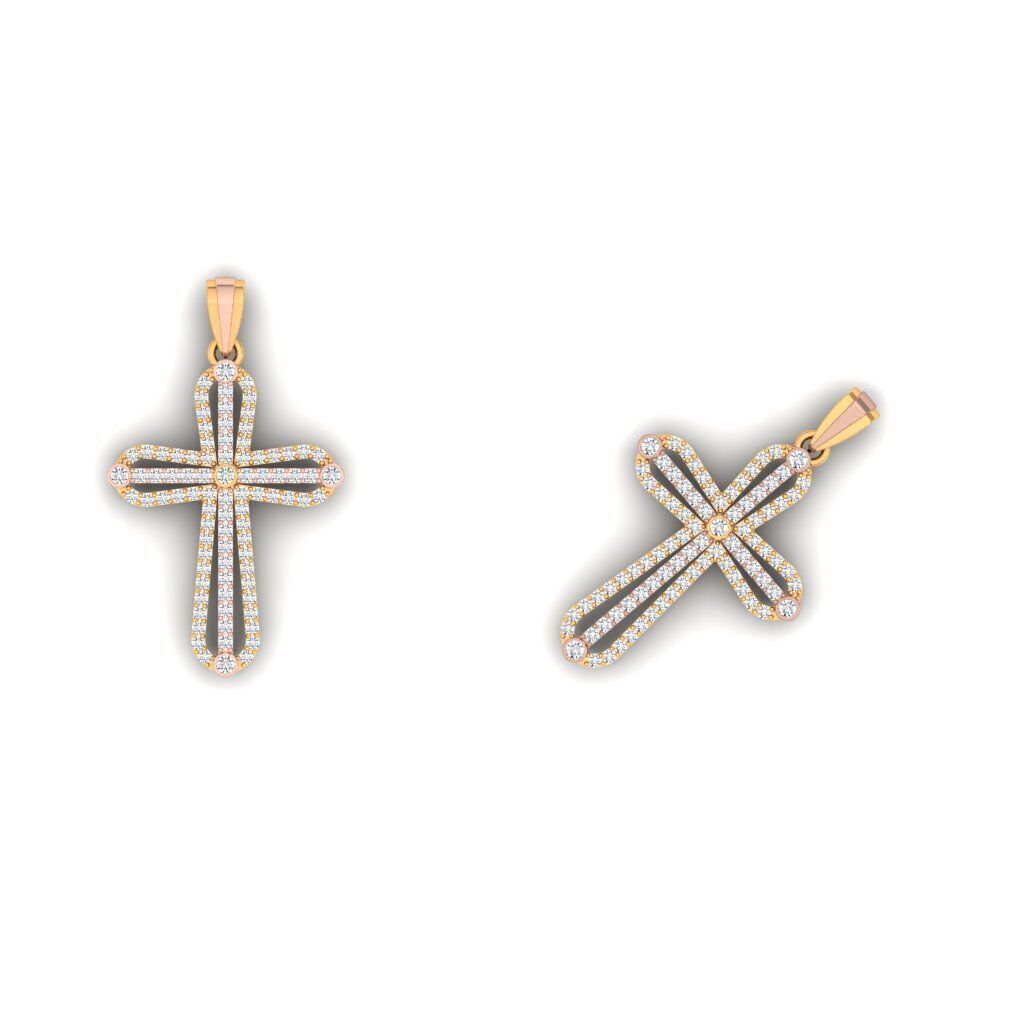 120 Cross Pendant 3d Model stl file  3D print model_38