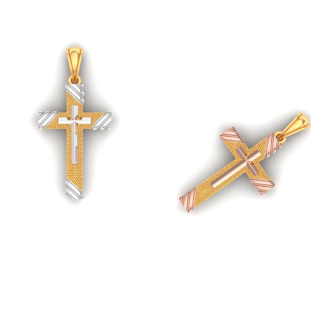 120 Cross Pendant 3d Model stl file  3D print model_37