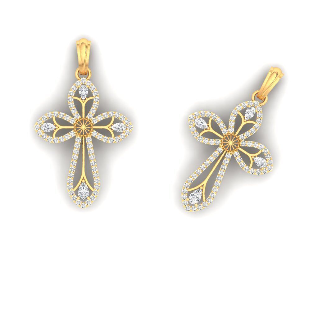 120 Cross Pendant 3d Model stl file  3D print model_19