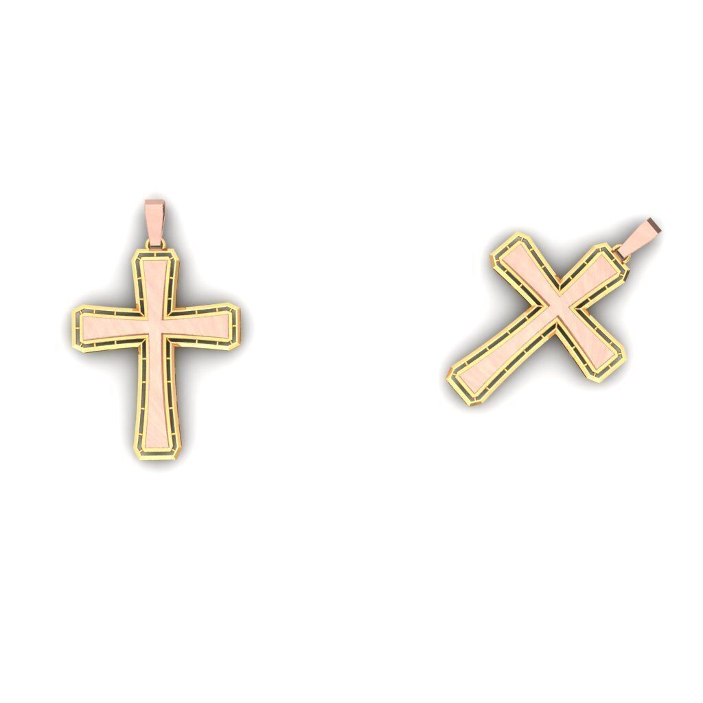 120 Cross Pendant 3d Model stl file  3D print model_50