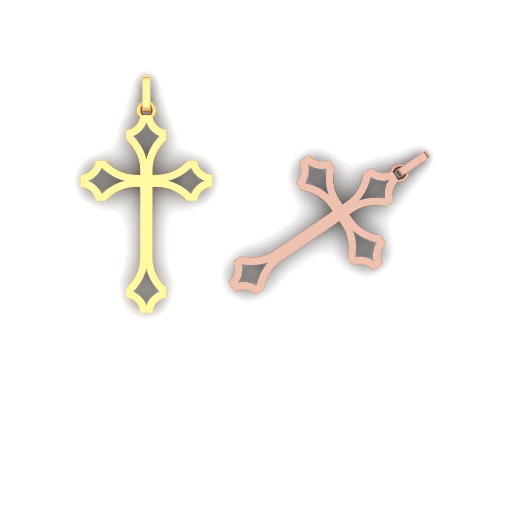 120 Cross Pendant 3d Model stl file  3D print model_89