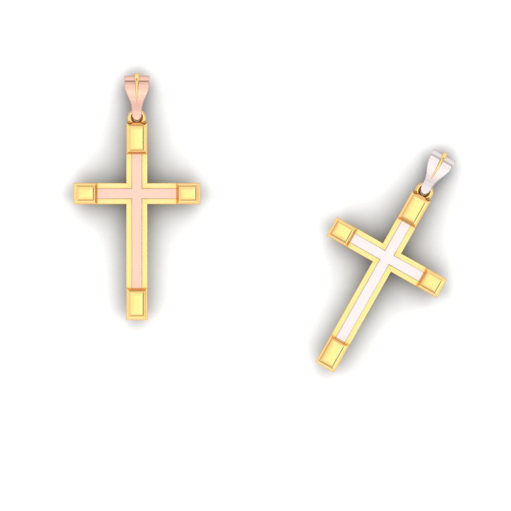 120 Cross Pendant 3d Model stl file  3D print model_91