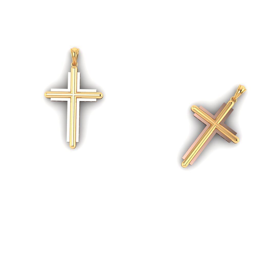 120 Cross Pendant 3d Model stl file  3D print model_98