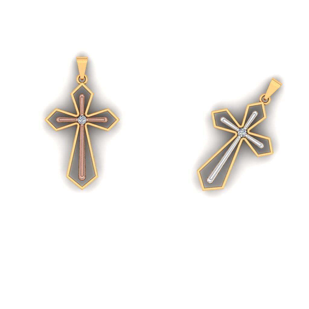 120 Cross Pendant 3d Model stl file  3D print model_62
