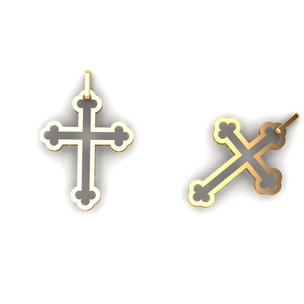 120 Cross Pendant 3d Model stl file  3D print model_53
