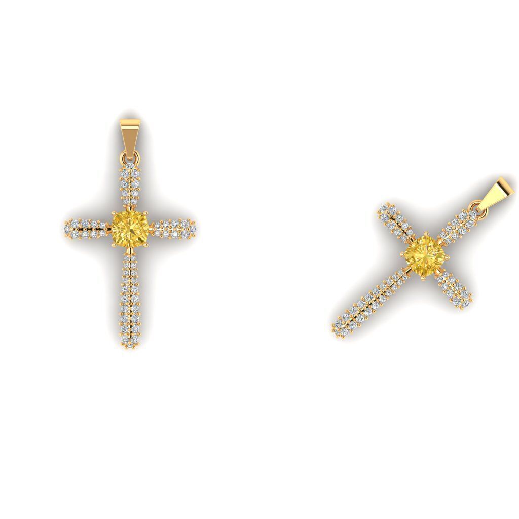 120 Cross Pendant 3d Model stl file  3D print model_40