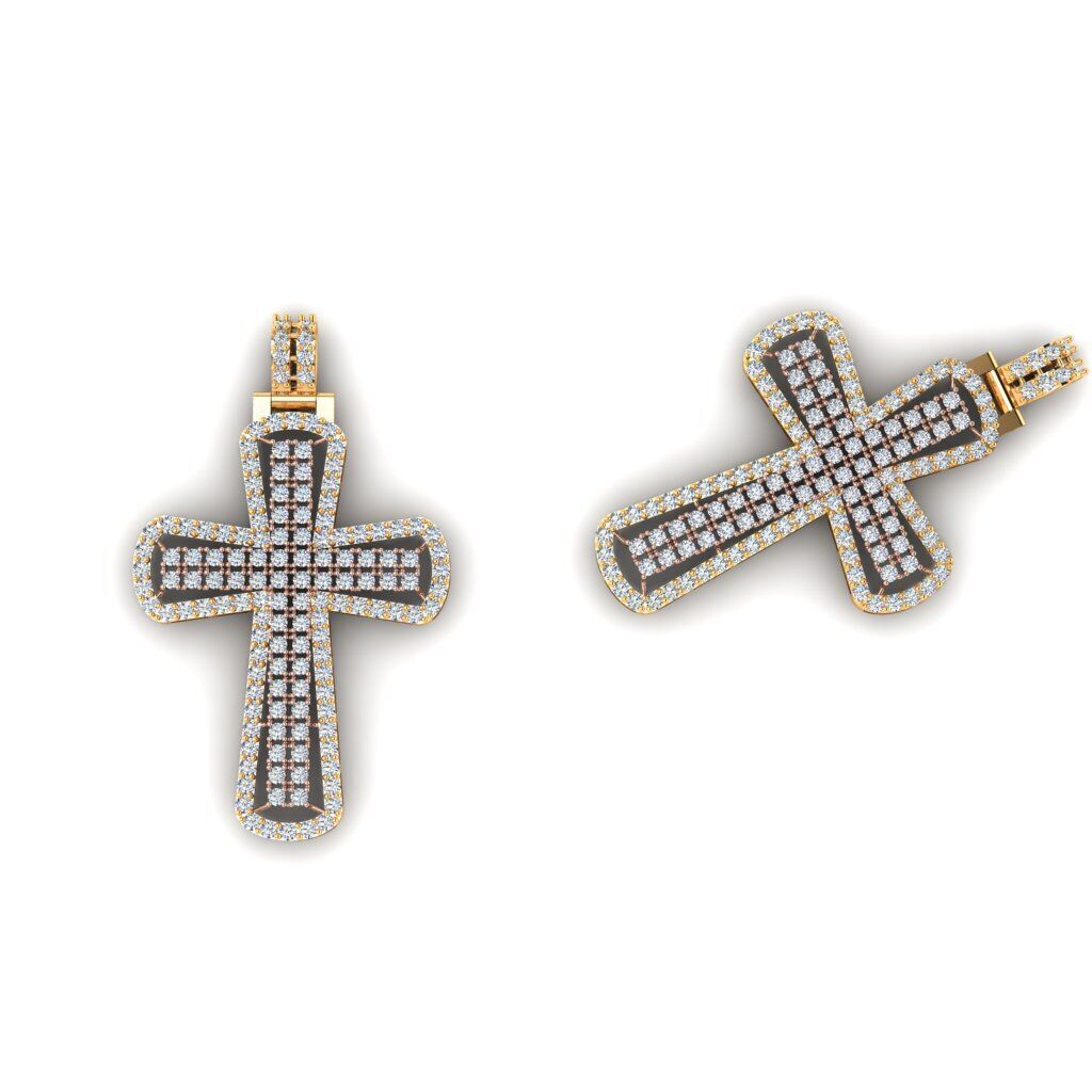 120 Cross Pendant 3d Model stl file  3D print model_5