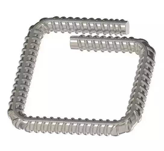 Square Bend TMT Bar 3D print model