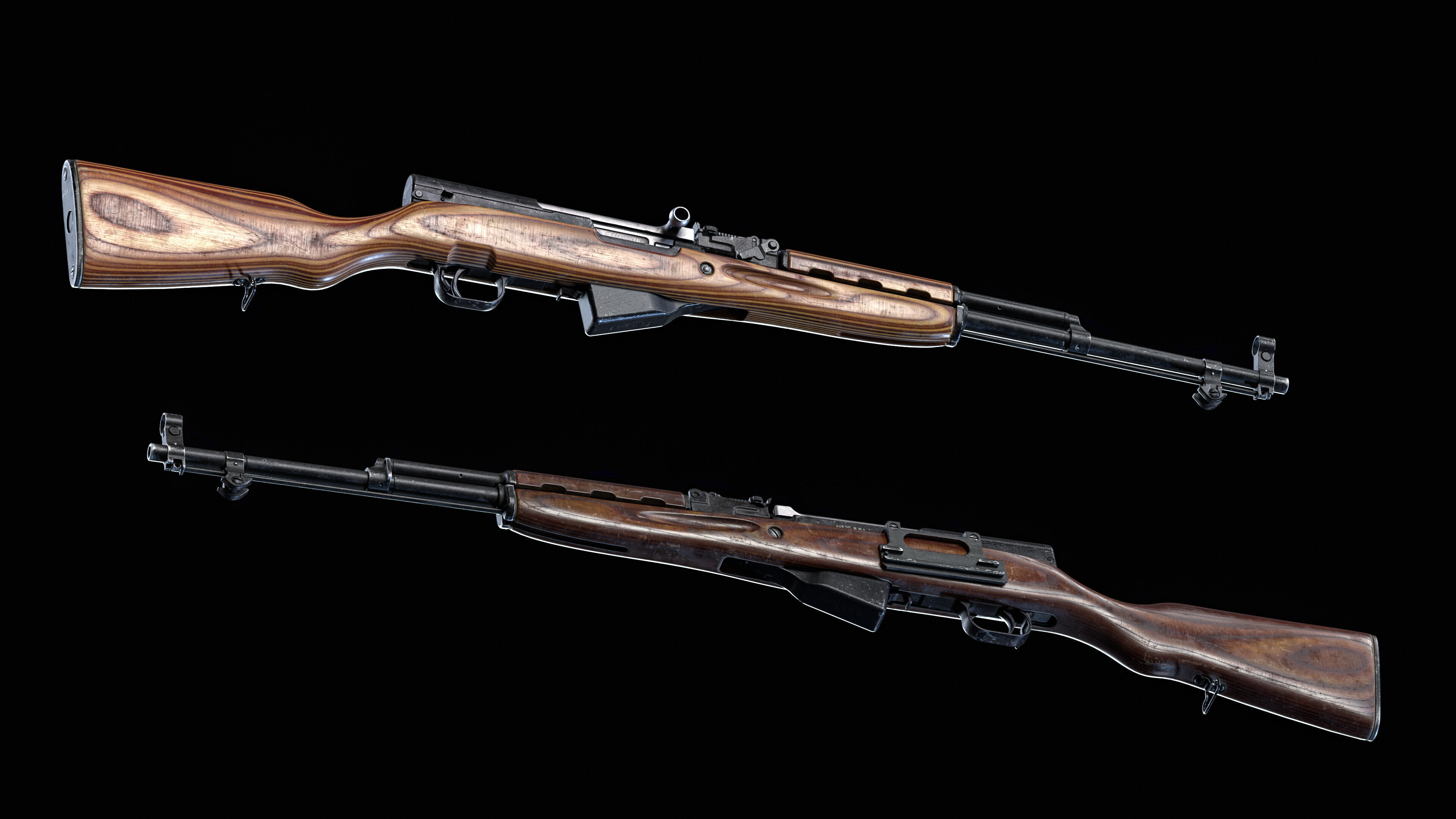 SKS Rifle - Realistic PBR Game Ready Model Low-poly 3D model_10