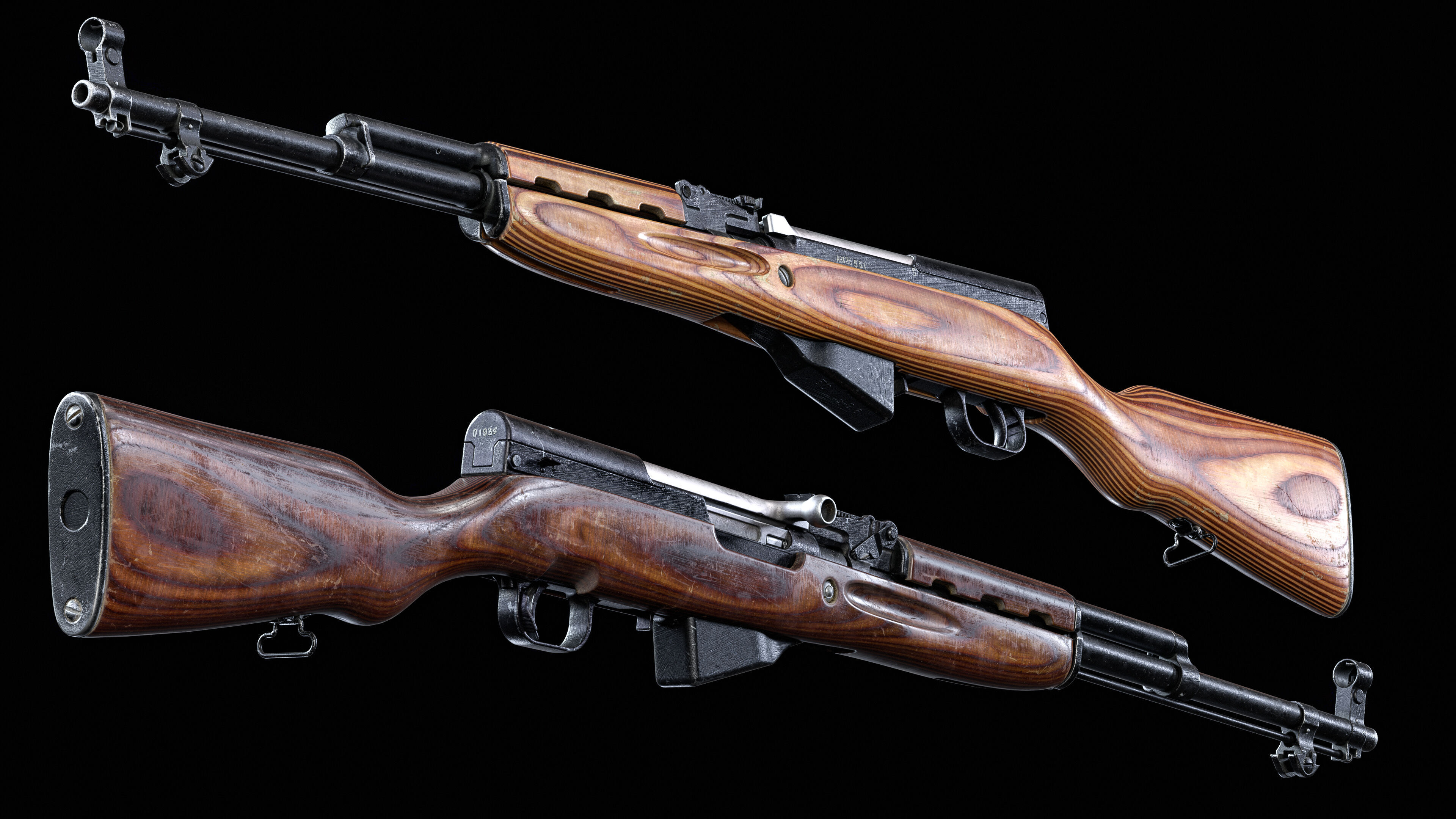 SKS Rifle - Realistic PBR Game Ready Model Low-poly 3D model_2
