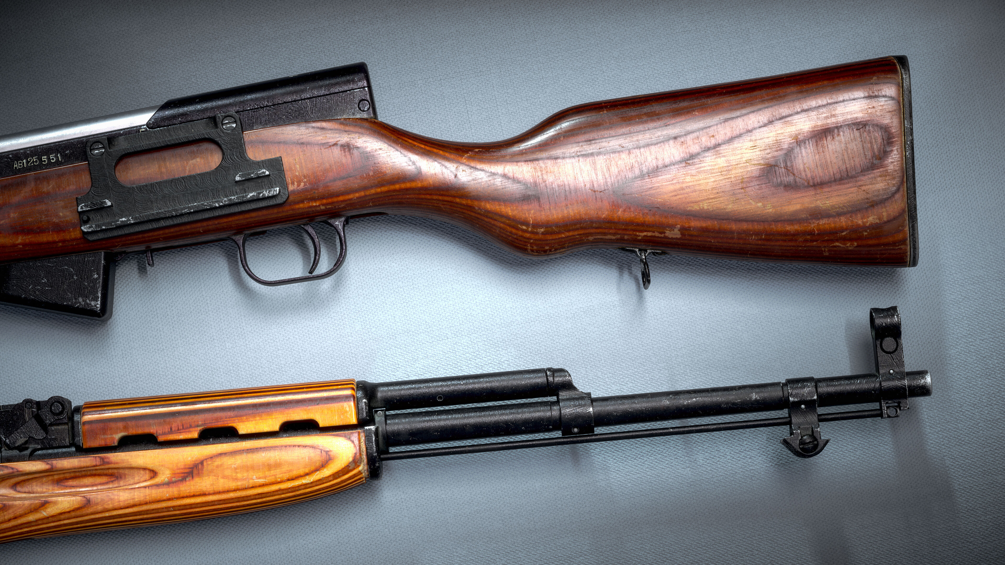 SKS Rifle - Realistic PBR Game Ready Model Low-poly 3D model_7