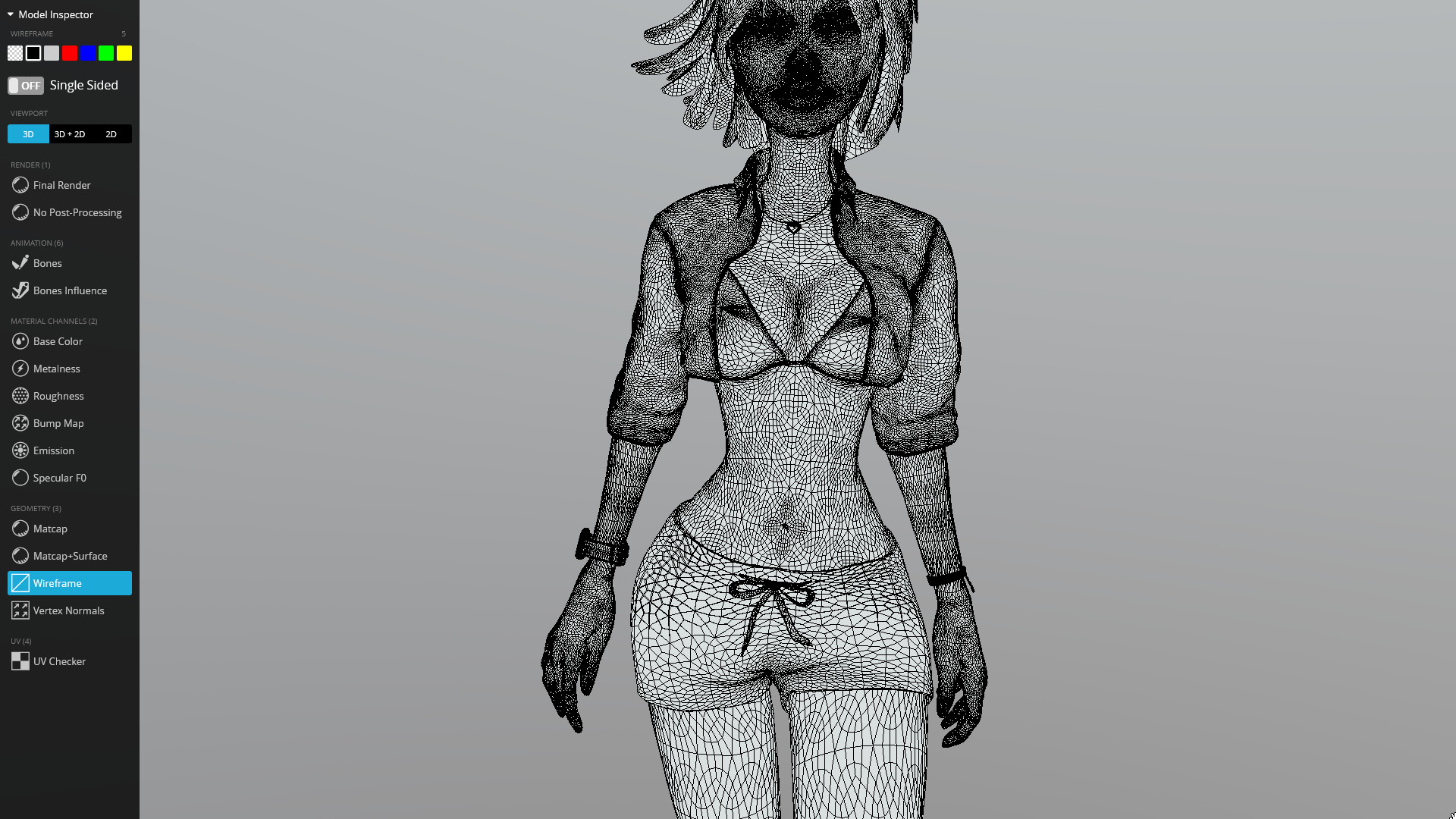 Female character animated 3D model_29