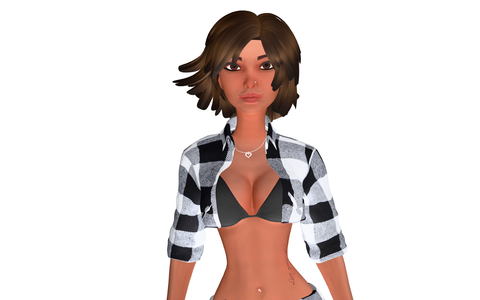 Female character animated 3D model_13