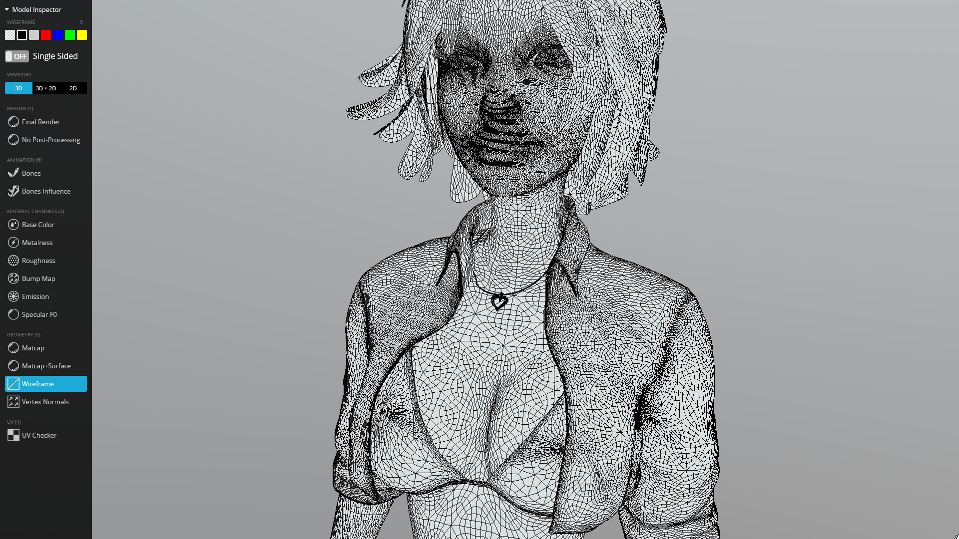 Female character animated 3D model_25