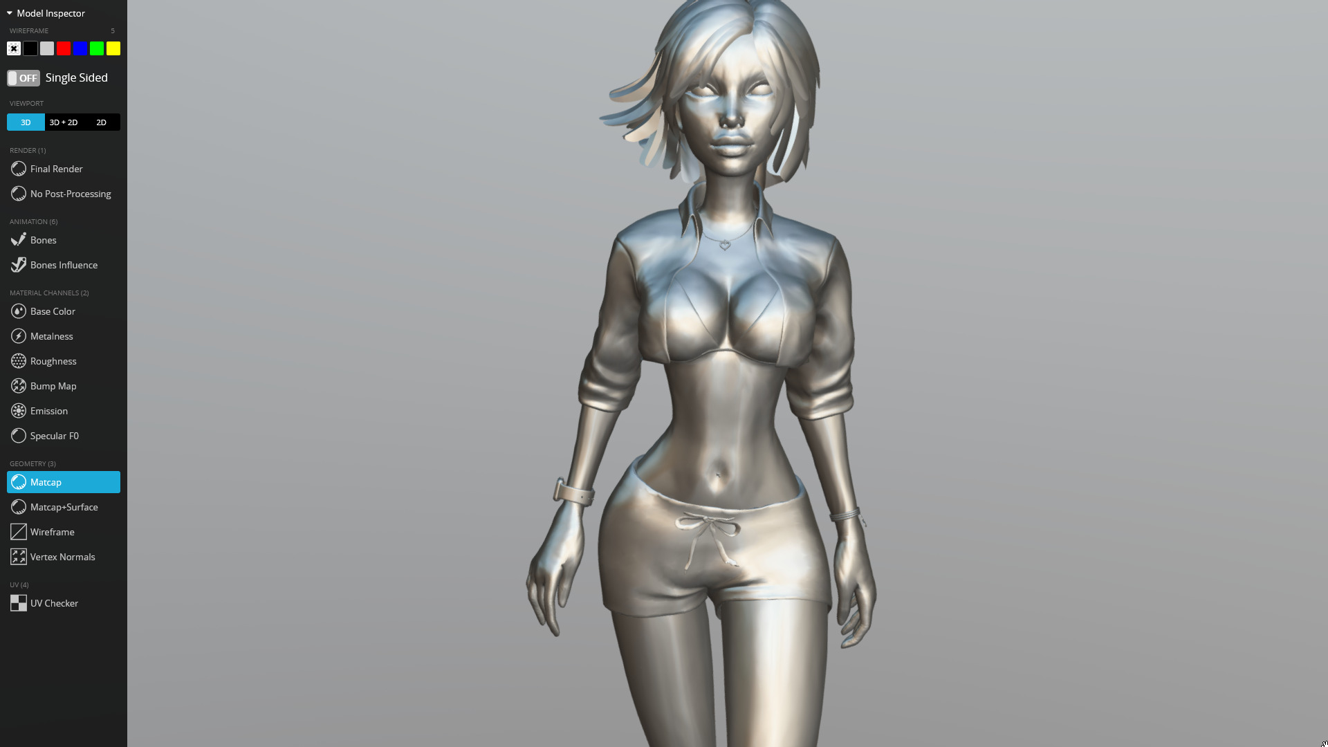 Female character animated 3D model_27