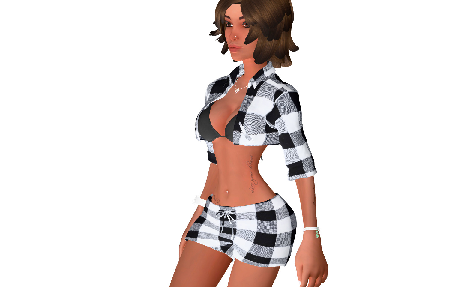 Female character animated 3D model_14